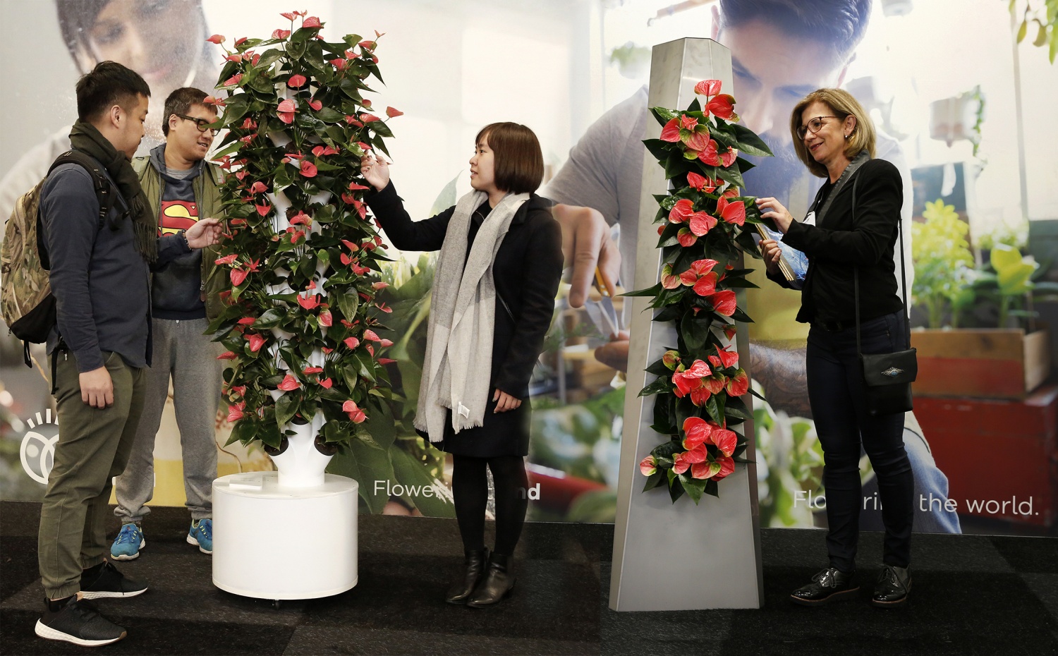 Zuiverende bloementorens op Keukenhof